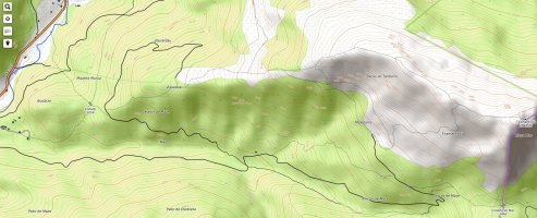 Txamantxoia Asolatzeko igoera eta Mazetik jeitsiera mapa