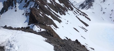 Tebarray (2886m) tontorretik leporantz jeisten