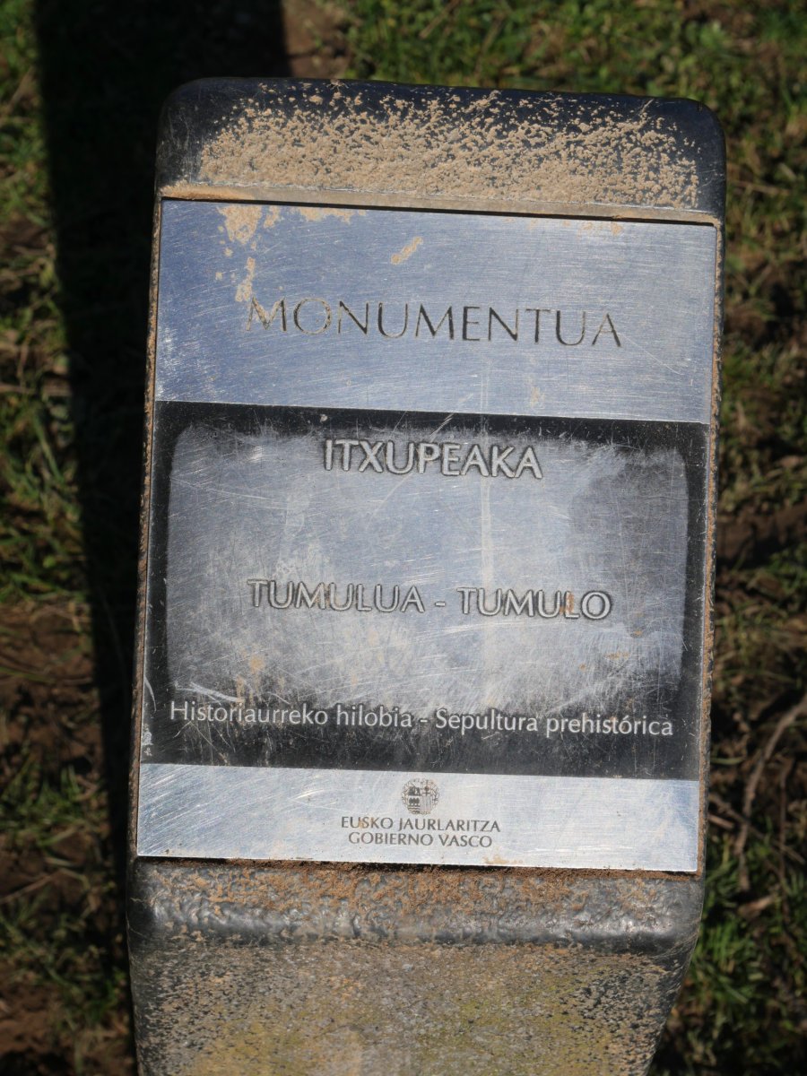 Itxupeakako tumuluaren seinalea