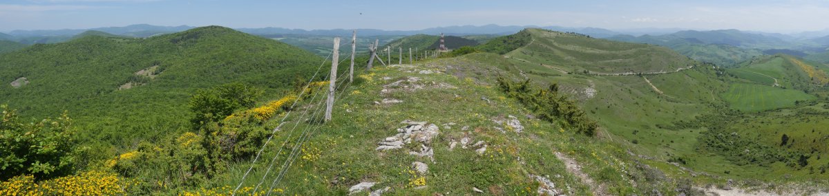 Santa Barbara gaineko panoramika, iparraldera begira
